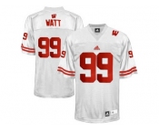 Men's Wisconsin Badgers J.J Watt #99 College Football Jersey - White