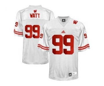 Men's Wisconsin Badgers J.J Watt #99 College Football Jersey - White