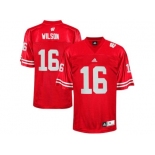 Men's Wisconsin Badgers Russell Wilson #16 College Football Jersey - Red