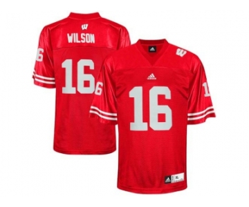 Men's Wisconsin Badgers Russell Wilson #16 College Football Jersey - Red