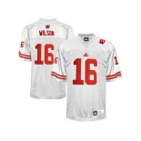 Men's Wisconsin Badgers Russell Wilson #16 College Football Jersey - White