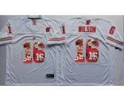 Wisconsin Badgers #16 Russell Wilson White Player Fashion Stitched NCAA Jersey