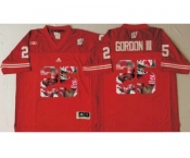 Wisconsin Badgers #25 Melvin Gordon III Red Player Fashion Stitched NCAA Jersey