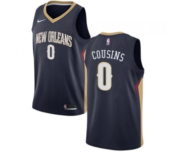 Youth Nike New Orleans Pelicans #0 DeMarcus Cousins Swingman Navy Blue Road NBA Jersey - Icon Edition