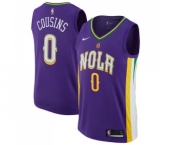 Youth Nike New Orleans Pelicans #0 DeMarcus Cousins Swingman Purple NBA Jersey - City Edition