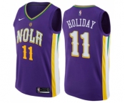 Youth Nike New Orleans Pelicans #11 Jrue Holiday Swingman Purple NBA Jersey - City Edition