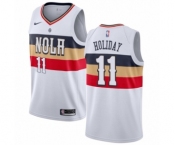 Youth Nike New Orleans Pelicans #11 Jrue Holiday White Swingman Jersey - Earned Edition