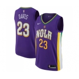 Youth Nike New Orleans Pelicans #23 Anthony Davis Swingman Purple NBA Jersey - City Edition