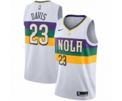 Youth Nike New Orleans Pelicans #23 Anthony Davis Swingman White NBA Jersey - City Edition