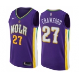 Youth Nike New Orleans Pelicans #27 Jordan Crawford Swingman Purple NBA Jersey - City Edition