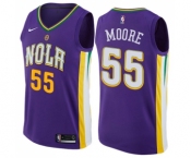 Youth Nike New Orleans Pelicans #55 E'Twaun Moore Swingman Purple NBA Jersey - City Edition