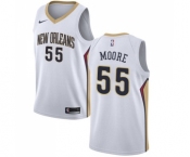 Youth Nike New Orleans Pelicans #55 E'Twaun Moore Swingman White Home NBA Jersey - Association Edition