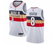 Youth Nike New Orleans Pelicans #8 Jahlil Okafor White Swingman Jersey - Earned Edition