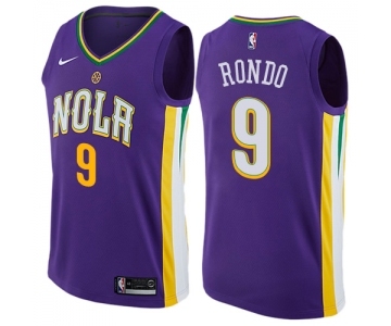 Youth Nike New Orleans Pelicans #9 Rajon Rondo Swingman Purple NBA Jersey - City Edition