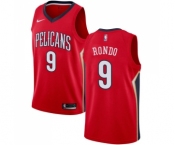 Youth Nike New Orleans Pelicans #9 Rajon Rondo Swingman Red Alternate NBA Jersey Statement Edition