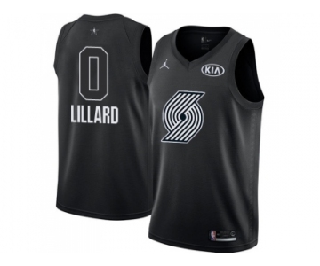 Youth Nike Portland Trail Blazers #0 Damian Lillard Black NBA Jordan Swingman 2018 All-Star Game Jersey