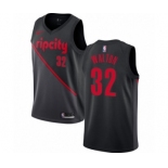 Youth Nike Portland Trail Blazers #32 Bill Walton Swingman Black NBA Jersey - 2018-19 City Edition