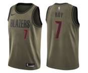 Youth Nike Portland Trail Blazers #7 Brandon Roy Swingman Green Salute to Service NBA Jersey