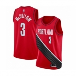 Youth Portland Trail Blazers #3 C.J. McCollum Swingman Red Finished Basketball Jersey - Statement Edition