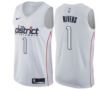 Youth Nike Washington Wizards #1 Austin Rivers Swingman White NBA Jersey - City Edition