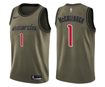 Youth Nike Washington Wizards #1 Chris McCullough Swingman Green Salute to Service NBA Jersey