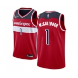 Youth Nike Washington Wizards #1 Chris McCullough Swingman Red Road NBA Jersey - Icon Edition