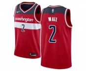 Youth Nike Washington Wizards #2 John Wall Swingman Red Road NBA Jersey - Icon Edition