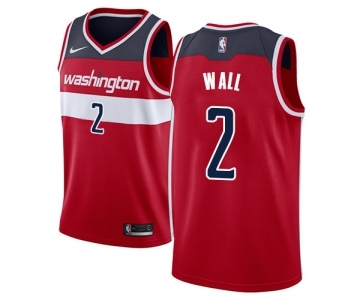 Youth Nike Washington Wizards #2 John Wall Swingman Red Road NBA Jersey - Icon Edition