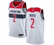 Youth Nike Washington Wizards #2 John Wall Swingman White Home NBA Jersey - Association Edition