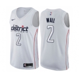 Youth Nike Washington Wizards #2 John Wall Swingman White NBA Jersey - City Edition