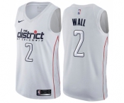 Youth Nike Washington Wizards #2 John Wall Swingman White NBA Jersey - City Edition