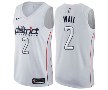 Youth Nike Washington Wizards #2 John Wall Swingman White NBA Jersey - City Edition