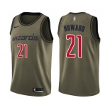 Youth Nike Washington Wizards #21 Dwight Howard Swingman Green Salute to Service NBA Jersey