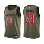 Youth Nike Washington Wizards #23 Michael Jordan Swingman Green Salute to Service NBA Jersey