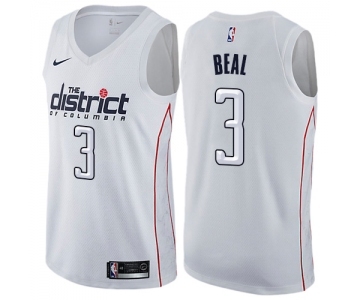 Youth Nike Washington Wizards #3 Bradley Beal Swingman White NBA Jersey - City Edition