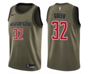 Youth Nike Washington Wizards #32 Jeff Green Swingman Green Salute to Service NBA Jersey