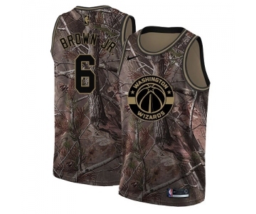 Youth Nike Washington Wizards #6 Troy Brown Jr. Swingman Camo Realtree Collection NBA Jersey