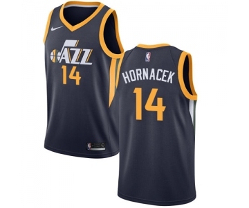 Youth Nike Utah Jazz #14 Jeff Hornacek Swingman Navy Blue Road NBA Jersey - Icon Edition