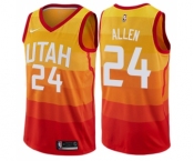 Youth Nike Utah Jazz #24 Grayson Allen Swingman Orange NBA Jersey - City Edition