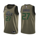 Youth Nike Utah Jazz #27 Rudy Gobert Swingman Green Salute to Service NBA Jersey