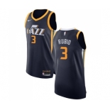 Youth Nike Utah Jazz #3 Ricky Rubio Authentic Navy Blue Road NBA Jersey - Icon Edition