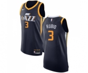 Youth Nike Utah Jazz #3 Ricky Rubio Authentic Navy Blue Road NBA Jersey - Icon Edition