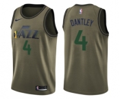 Youth Nike Utah Jazz #4 Adrian Dantley Swingman Green Salute to Service NBA Jersey