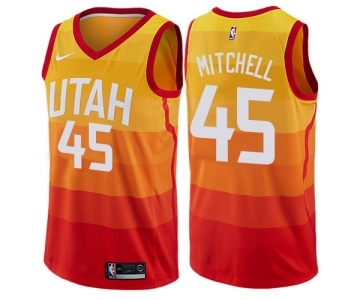 Youth Nike Utah Jazz #45 Donovan Mitchell Swingman Orange NBA Jersey - City Edition