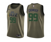 Youth Nike Utah Jazz #99 Jae Crowder Green Salute to Service NBA Swingman Jersey