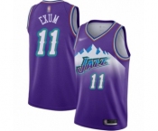 Youth Utah Jazz #11 Dante Exum Swingman Purple Hardwood Classics Basketball Jersey