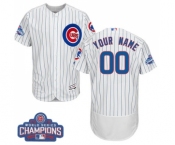 Men's Majestic Chicago Cubs Customized White 2016 World Series Champions Flexbase Authentic Collection MLB Jersey