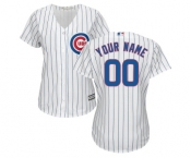 Women's Majestic Chicago Cubs Customized Authentic White Home Cool Base MLB Jersey