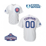 Youth Majestic Chicago Cubs Customized Authentic White Home 2016 World Series Champions Cool Base MLB Jersey