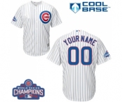 Youth Majestic Chicago Cubs Customized Authentic White Home 2016 World Series Champions Cool Base MLB Jersey